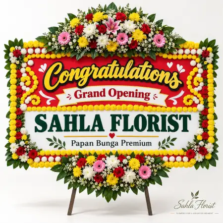 Papan Bunga Ucapan Selamat Wanea