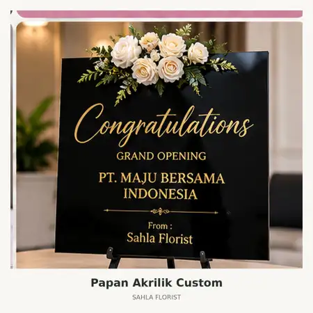 Papan Bunga Akrilik Wanea